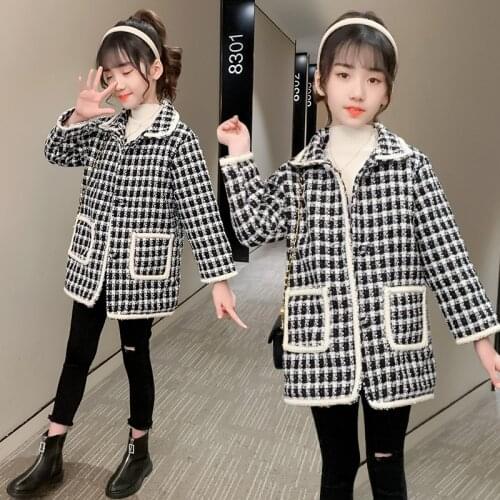 Girls' Coat Babys Kids Jacket 2021 Lapel Thicken Winter Autumn Top Warm Cardigan Overcoat Cotton Childrens Clothing