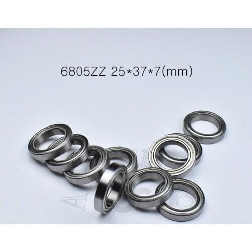 6805ZZ 25*37*7(mm) 10pieces bearing ABEC-5 6805 6805ZZ chrome steel metal sealed bearing Thin wall bearings