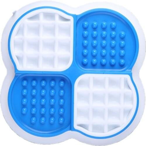 Portable Four-divided Dog Snuffle Slow Feeding Bowl Pet Interactive Feeder Training Stress Release Anti-choke Pet Healthy Bowl