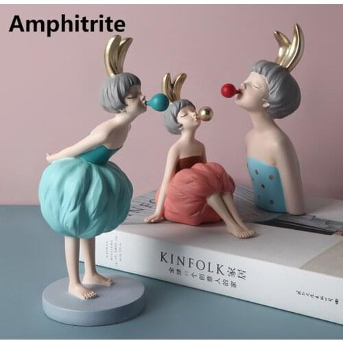 Nordic Luxury Light Beautiful Rabbit Bubble Girl Ears Ornaments Girls Fourth Present Wedding Desktop Porch Decoration For Home