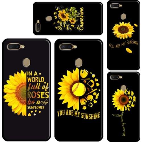You Are My Sunshine Sunflower Case For OPPO Find X2 X3 Pro F5 F7 A52 A72 A15 A91 A83 A3S A5S A5 A9 A31 A53 2020 Cover