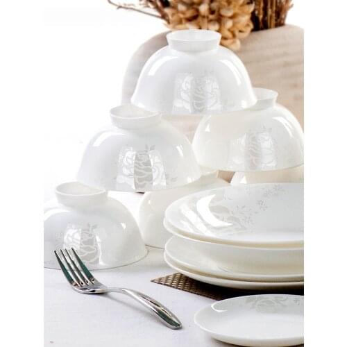 Bone Porcelain Plate Vegetable Plate Household Western Plate Fish Plate Soup Plate Tableware Ceramic Japanese Plate