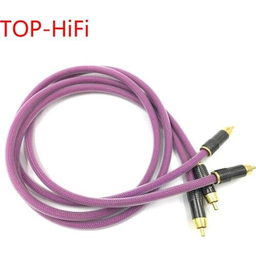 TOP-HiFi Pair type-3 Gold Plated 2RCA Cable High-end6N OFHC Audio cable Double RCA Signal Line Rca cable for XLO HTP1