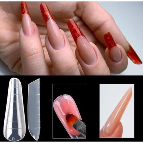 120/84/24Pcs Top Forms For Nail Mold Full Half Cover Acrylic False Nails for UV Gel Building Mold Tips Nail Extension Form