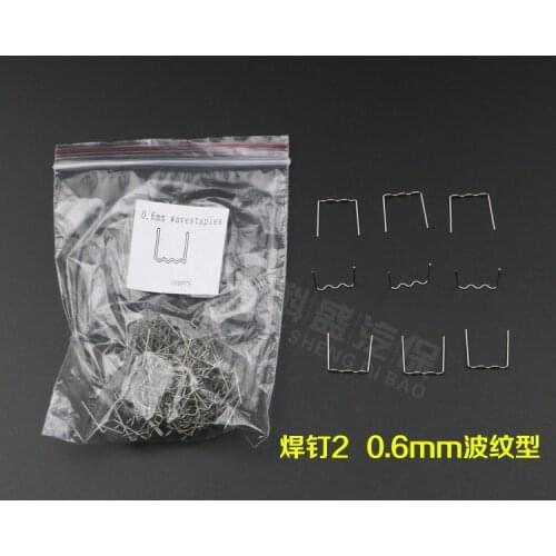 High quality 100PCS 0.6mm Wave Staplers for Plastic Welding Machine for Repair Car Bumper Bodywork Boat ABS Nylon PP Repair