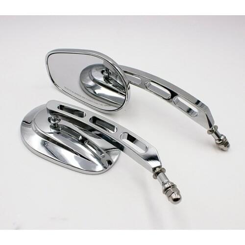 Motorcycle Rear View Chrome Big Size Mirrors Universal Accessories Motorbike Chrome Side View Mirror For Harley