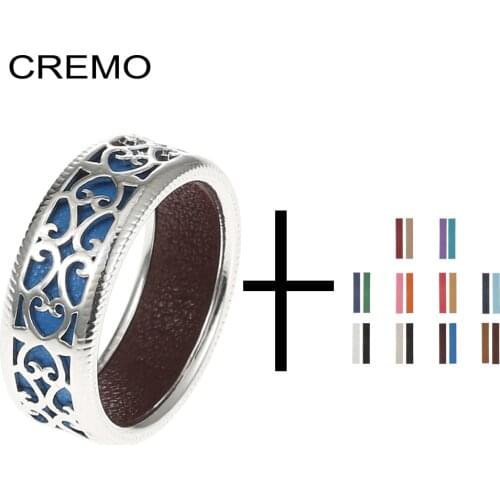 Cremo Simple Style Heart To Heart Ring For Woman Interchangeable Leather Band Changing Bague Argent Fashion Jewelry