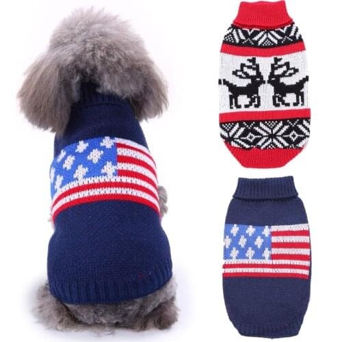 Winter Knitwear Warm Dog Sweatshirt Dog Turtleneck Sweaters Thick Knitted Coat Pet Winter Clothes For Doggies Puppy Cat