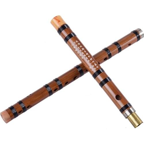 1PC Chinese Traditional Musical Instrument Handmade New Musical Bamboo Flute in G/F/E/D/C Key Dizi +Flute Bag+Flute Glue+Flute