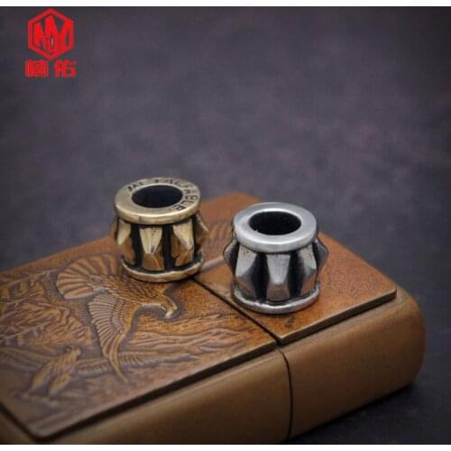 1PC Brass Copper Handmade Octagonal Pumpkin EDC Paracord Beads Lanyard Pendants Knife Beads Umbrella Rope Cord Beads Pendants