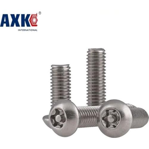 20pcs M6*8/10/12/16/20/25/30/40/50 A2 Stainless Steel Torx Button Head Tamper Proof Security Screw Screws