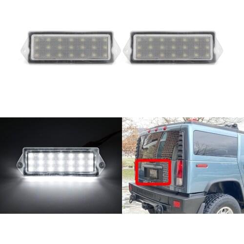 2x Fits For Hummer H2 2003-2007 For Cadillac Deville 1994-1999 Seville 1998-2004 SMD White Error Free Led License Plate Lights