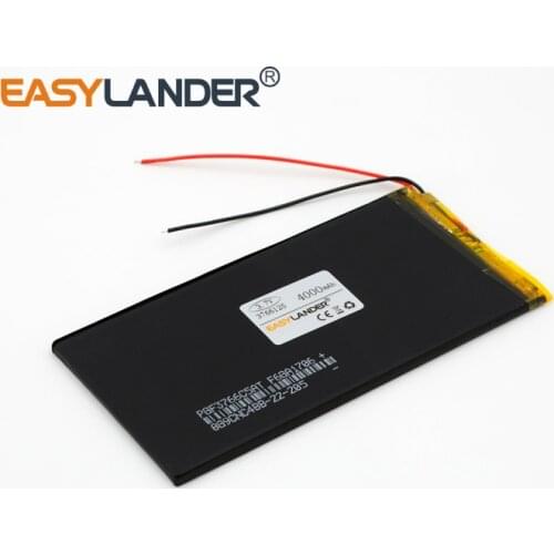 3766125 Tablet PC battery 3.7V 4000mAh For Onda V811 V801 Colorful E708 Q1 Universal Rechargeable Battery
