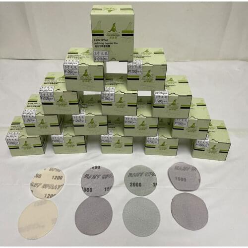 50PCS 5/6 Inch Superfine Film Sanding Disc Soft Waterproof Sandpaper 1200 to 3000 Grits for Wet/Dry Automotive Paint Sanding