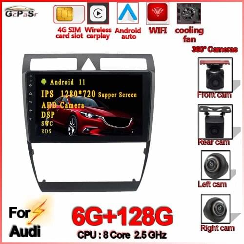 Android10 CAR Stereo Radio intel 4G+64G Multimedia Player GPS for Audi A6 C5 1997-2004 S6 2 1999-2004 RS6 1 2002-2006 Car