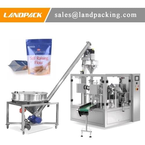 Automatic Flour Vertical Zipper Pouch Rotary Doypack Packaging Machine