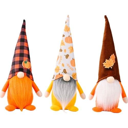 Faceless Old Man Doll Ornaments Christmas Beard Standing Doll Decoration Mini Elves Gnome Plush Doll Rudolph Xmas Figure