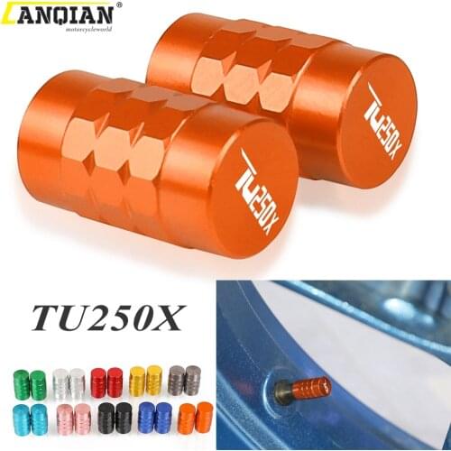 For SUZUKI TU250X TU 250X 250 X 2009-2015 2016 2017 Motorcycle Accessories CNC Wheel Tire Valve Cap Tyre Rim Stem Airdust Covers