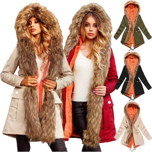 EHNSYZYU Women's Parkas With Fur