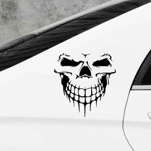 Halloween Horror Sticker Scary Skull Bone Skeleton Sticker Waterproof Car Decal Sticker Home Window Door Wall Decorative Sticker