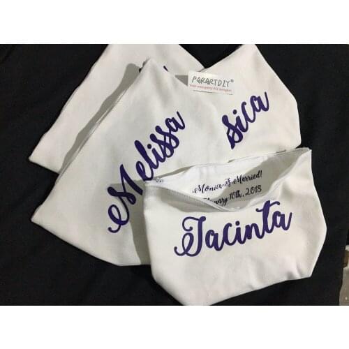 Personalised maid of honor Bridesmaid bride names wedding Gift Make Up Bags Unique Gift for Bridal shower Party Bags favors