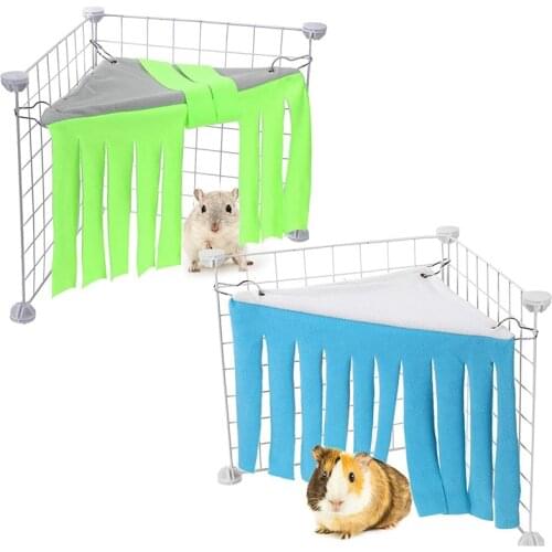 Small Animal Corner Hideout Corner Fleece Hideaway Guinea Pig Cute Ferret Hammock and Sleeping Bed for Ferrets