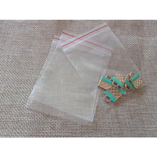 100pcs Jewelry Ziplock Zip Zipped Lock Reclosable Plastic Poly Clear Bags Thickness 0.08mm Transparent Jewelry Package Bag