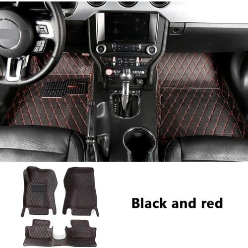 Full Set Car Floor Mat Surrounded Foot Pad for Ford Mustang Interior Accessories Decoration
