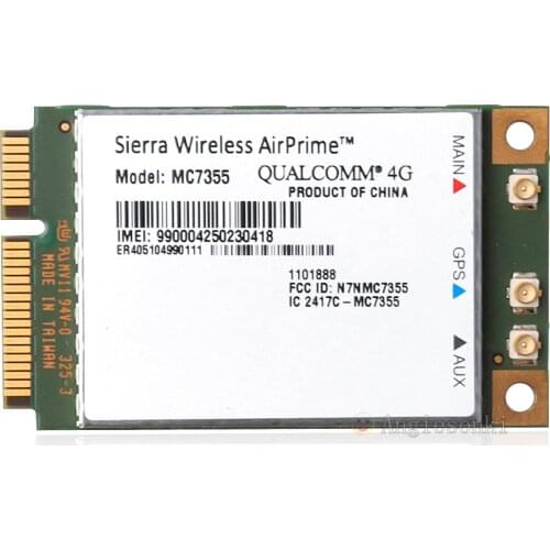 Sierra Wireless AirPrime MC7355 AT&T 4G LTE/HSPA+ 100Mbps PCI-E Module WWAN Card