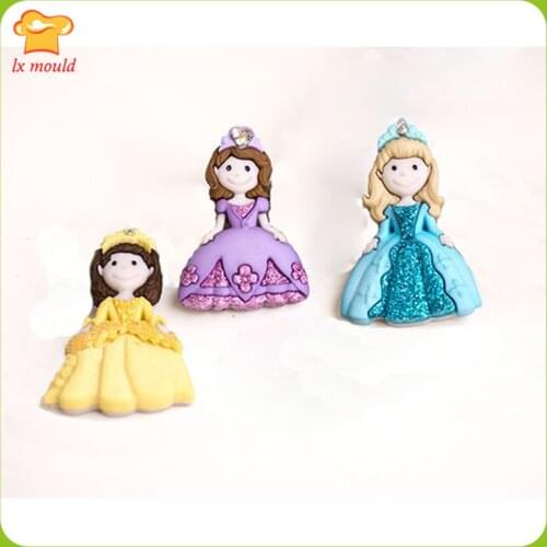 2015 new LXYY Three holes on the silicone mold mini resin flower ls candy mold princess cake decorating tools