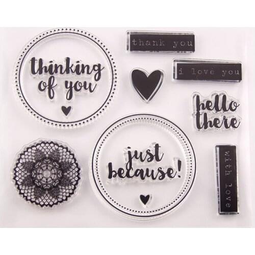 Silicone Clear Stamps for Scrapbooking letter Decoration Embossing Folder Craft Rubber Stamp Tools New