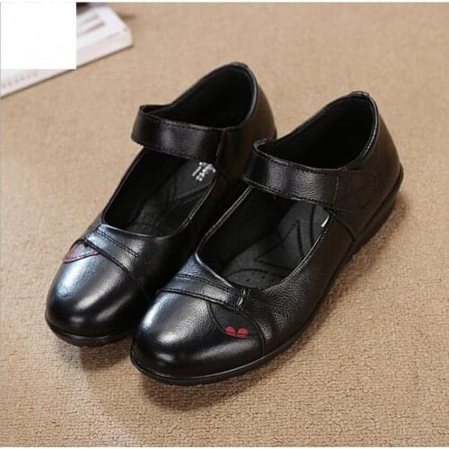 Autumn Genuine Leather breathable women flat shoes Non-slip soft bottom old shoes ballet flats designed for women Loafers zapato