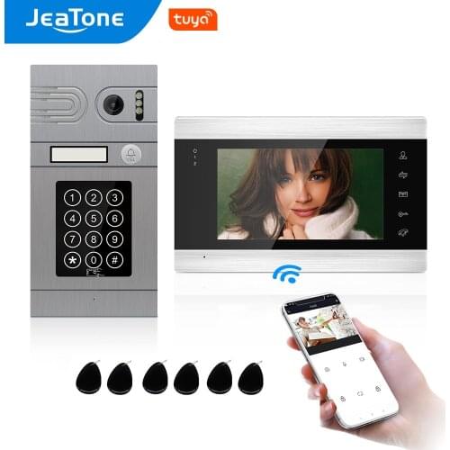 Tuya Smart App Remote Control WiFi IP Video Door Phone Video Intercom Access Control Motion Detection Code Keypad with RFID Card