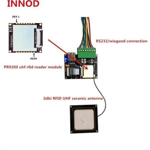 Uhf epc rfid board module usb ttl rs232 passive gen2 long range usb rfid uhf reader writer module+ mini antenna ceramics and tag