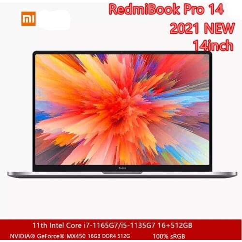 Xiaomi RedmiBook Pro 14 laptop 11th Intel Core i7-1165G7/i5-1135G7 16+512GB Win 10 Ultra-thin Notebook