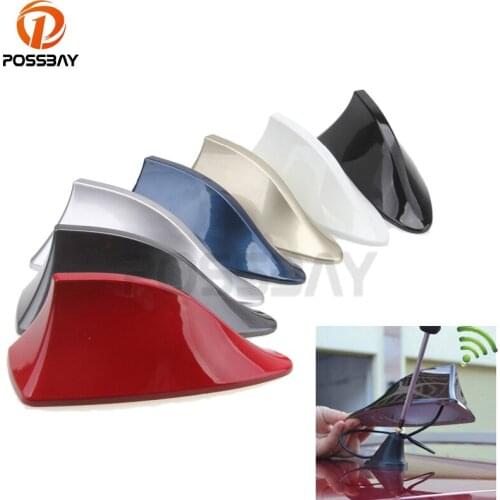 POSSBAY Car Shark Fin Antenna Radio Signal Aerial for BMW Camry Accord SUV Truck Aerial Antenna for Hyundai Radio Antenna