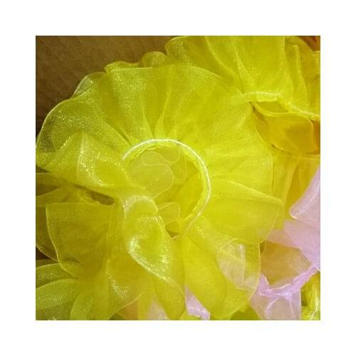 1M Pleated Tulle Lace Fabric Ribbon Blue Purple Lace Trim 4cm DIY Sewing Guipure Craft Supplies Pink Green Laces Trimmings JH15