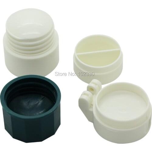 100pcs 4 in 1 Portable 4 Layer Powder Tablet Grinder Powder Pill Cutter Medicine Splitter Box Storage Crusher S0016