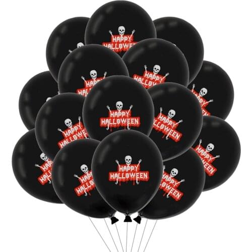 12inch 15pcs Happy Halloween Decoration Balloons Latex Helium Air Balloon Inflatable Children Toys Party Decorations Supplies