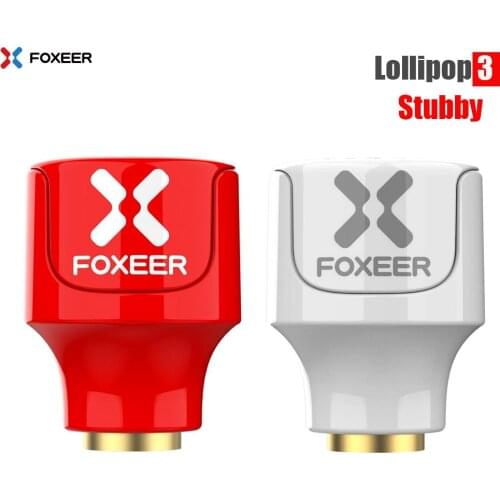 2pcs/Box Foxeer Lollipop 3 Stubby Antenna 5.8G 2.3Dbi RHCP LHCP 22.7mm 4.8g FPV SMA Micro Mushroom Receiver Antenna for Rc Drone