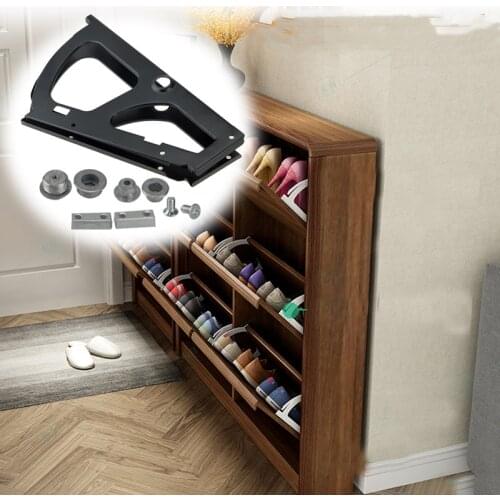 2PCS Cold rolled steel furniture hinge shoes drawer cabinet hinge rack accessories shoe cabinet flip furniture hardware
