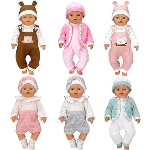 2021 New Hat + Jumpsuit Doll Clothes Fit For 43cm born baby Doll clothes reborn Doll Accessories
