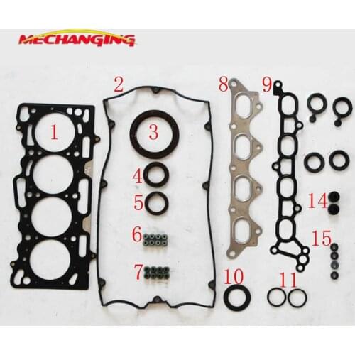 4G15M 4G15T For Mitsubishi COLT SMART FORFOUR 1.5 Engine Seal Overhaul Package Engine Parts Full Set Engine Gasket 1000A272