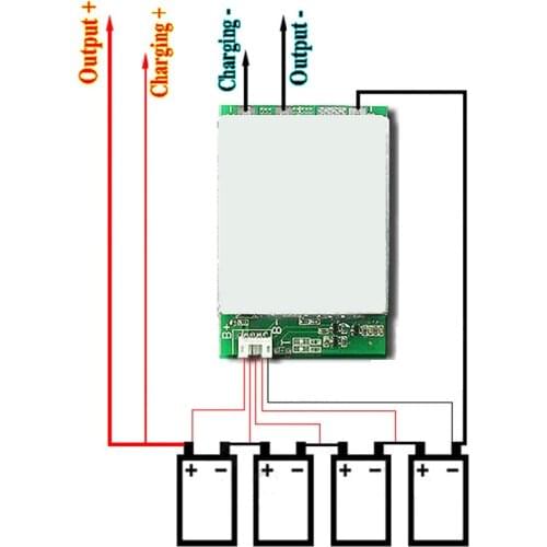 4S 12V 100A BMS LiFePo4 Lithium Iron Phosphate Battery Protection Circuit Board With Balanced Charging EL163