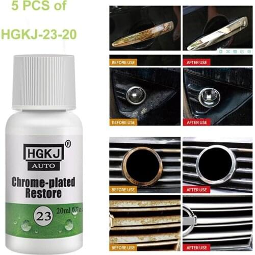 5 PCS of HGKJ-23-20×5 Rust Remover cps Chrome Plate Retreading Agent Anticorrosion Car Rust Removal Car Anti-rust for Cars