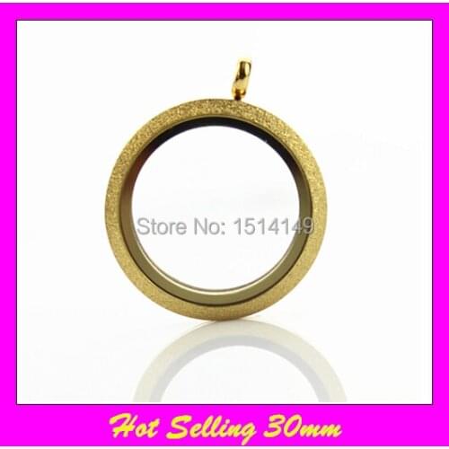 5pcs/lot 2019 Newest stainless steel glass locket gold sparkles magnetic floating charm lockets