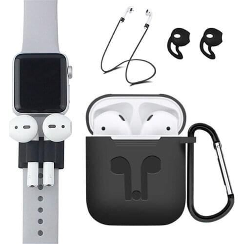 5 in 1 Silicone Case For Airpods Case Protective Earphone Case Headphones Protective For Apple Airpods 2 1 Cover Accessories
