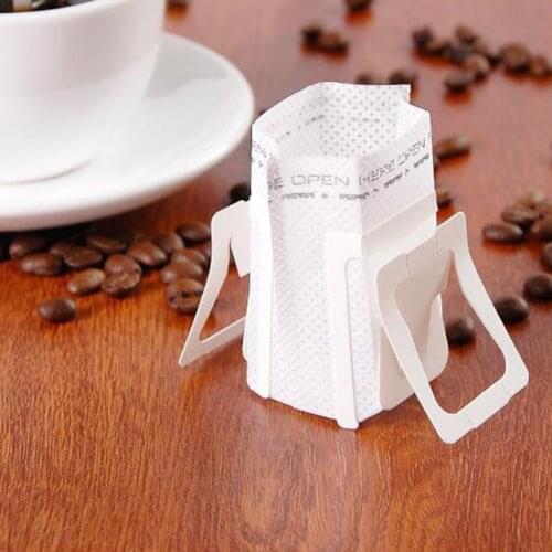50pcs Drip Coffee Filter Bag Portable Hanging Ear Style Coffee Filters Paper Home Office Travel Brew Coffee Tea Tools