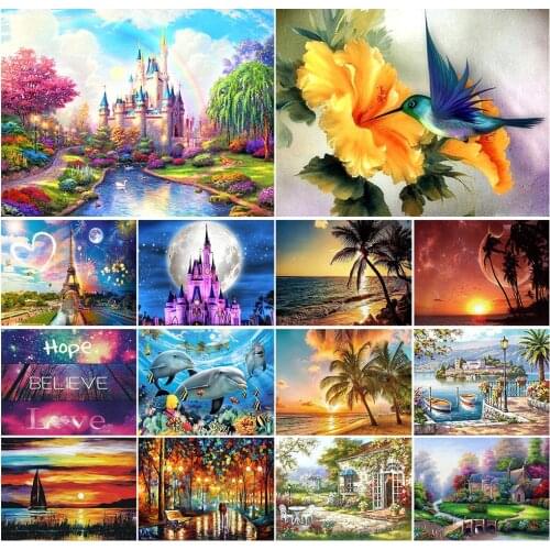 5D Diamond Painting Landscape Animal Diy Diamond Embroidery Mosaic Crafts Home Decor Cross Stitch Kits Gift