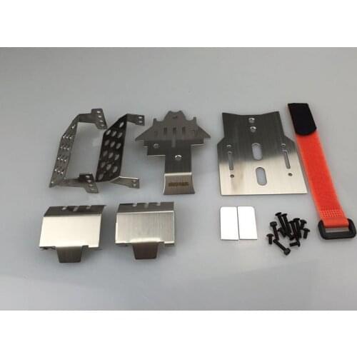 TRX4 TRX-4 T4 RC model accessories Stainless steel front bumper lower + shaft + gear box installation protection ski